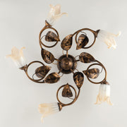 Goldene goldene Wände Wände Gold Gold Ambra fünf Leuchten 70x H20 cm