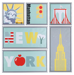 2x SET6-Druck auf C-C New York 90x90 Leinwand