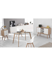 4x Nordic Charletta White STS Stuhl