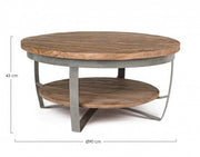 Runder Metalltisch Industriestil 90 cm