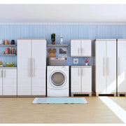 Multi -Use -Garderobe zwei Türen vier Regale Beige Excellence 89x54x H182 cm