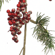 Ghirand mit Beeren und Glitzer H 110 cm