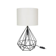 Schwarz weiße Schreibtischlampe Urban 25x H46,5 cm Effez