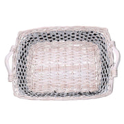 CESTA WICKER RETPANGULUL BLUE BLAUS CM46/54X36H13