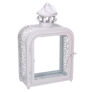 Weiße Metalllaterne CM17X9H30.5