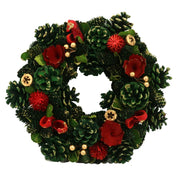 Coroncina mit roten Blüten und Pignverde CM Ø30H8