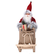 Santa Claus Stoff mit rot grauem Geschenkschlitz CM33X12H30