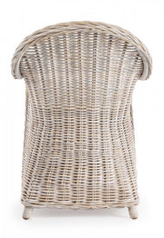 Weißer weißer weißer Faserkissen -Sessel