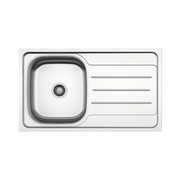 Eingezogener Küchenspüle MP861VDX Stahl 86x50 cm eine Wanne und rechter Tropf