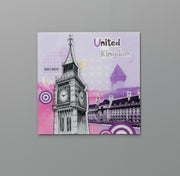 Druck auf Glas 70x70 cm mit mehrfarbiger Leinwand