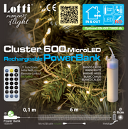 Cluster 6m M-P18 600 Mikroled Telec. IR 21f Weihnachtslichter