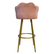 Orel Pink Samthocker mit goldenen braunen Beinen eleganter und komfortables undurchsichtiges Design