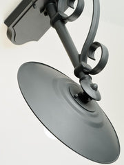 Große Aluminium -Erdlampe mit Porzellanporzellamlampenhalter Graphit