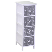 Gianna Cabinet Weiße Schublade Grau 4 Schubladen CM26X32H81