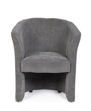 Hölzerne Sessel und Anthrazitgewebe Belize 64,5x63x H76 cm