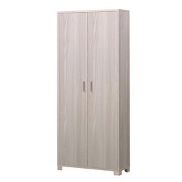 Multi -Use -Kleiderschrank schlank zwei Türen acht Regale Licht Olmo 83x29x H190 cm