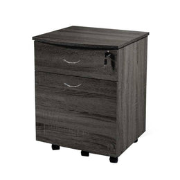 Graue Bürokiste von Schubladen mit Schlüsselschubladen und Rädern 42 x 40 x 55 h cm cm