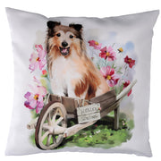 Stoffkissen mit weißem Hund CM43X43