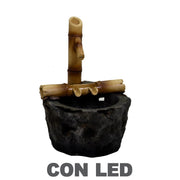 Brunnenharz und Bambus mit LED