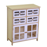 Naomi -Schublade 2 Türen und 4 Schubladen rechteckiger natürlicher CM60x30xH72