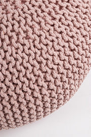 Rose Withwined Pouf Feuring 80 cm Design