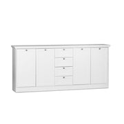 Mobile Credenka 4 Türen 4 Schubladen weiße Farbe 200x40xh.90 cm