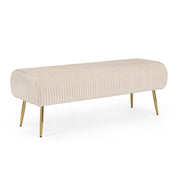 2 Sitzerbank Selena Velvet Cream 129x45.5x48