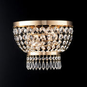 Iron Imperial und Gold Messing Applique mit zwei Leuchten 27x H22 cm