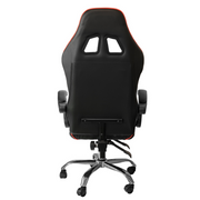 Gaming -Stuhl in rotem und schwarzem Reklinierbüro 64x53x H123/133 cm