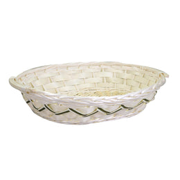 Cesto Wicker Oval White CM59X39H14