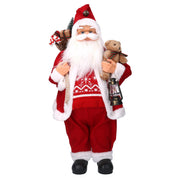 Santa Claus Stoff mit Geschenken und roter Laterne CM30X17.5H60