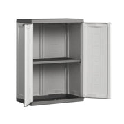 Niedrige Harzgarderobe Jolly R16 TNT Weiß und Grau 68x39x H85 cm
