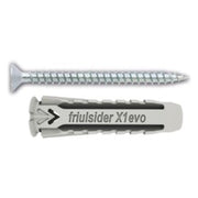 100 pcs - nylon 'x1 evo' tassello mit TPS Slacioly MM 5x25 und 4x30 Friulsider -Schraube