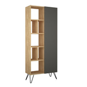 Jedda Rovere Library mit Anthrazit Anta L 80,6 x P 29,6 x H 191 cm