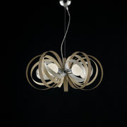 Tortora weißer Eisen Kronleuchter fünf Lichter Chrom endet 62x H30 cm