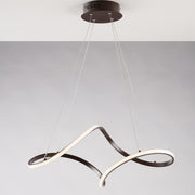 Hängebersleuchter im Metall- und Aluminiumkaffee mit integrierter LED 62x28x H 150 cm