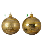 Satin Goldkugel mit 8 cm Linien