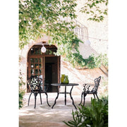 Outdoor -Tisch in Aluminium -Anthrazit -Victoria -Durchmesser 80 x H67 cm