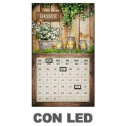 LED -Gemälde mit rechteckiger braunem Kalender CM30x50x1.8