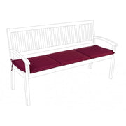 Bordeaux Poly Poly -Stoffkissen 3 Sitze