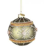 12x Kugel VT Plushy Green Blume D80