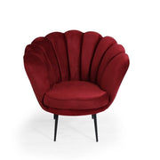 Orel Red Velvet Shell Sessel