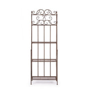 Klappregal vier braune Stahlregale Melanie 57x28x H164 cm