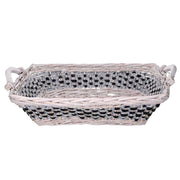 Cesto Wicker Rechteckige blaue Verflechtung CM53/59x38H13