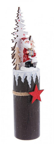 6x Dekoration Ewan Santa Cil H24