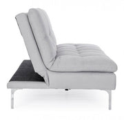 3 Sitzerbett -Sofa Leon Hellgrau im Stoff L190 cm