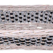 Cesto Wicker Rechteckige blaue Verflechtung CM53/59x38H13