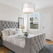 MDL2355 Polo -Federlampe im grauen Effez -Stoff