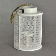 Weißer Holzhalter C/großes Seilgriff CM15.5x15.5H23