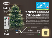 Heiße weiße Kette LED 1100 geprägt 11,5 m